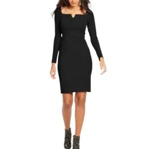 Thalia 🤍 Sodi Notched-Neck Sheath Dress